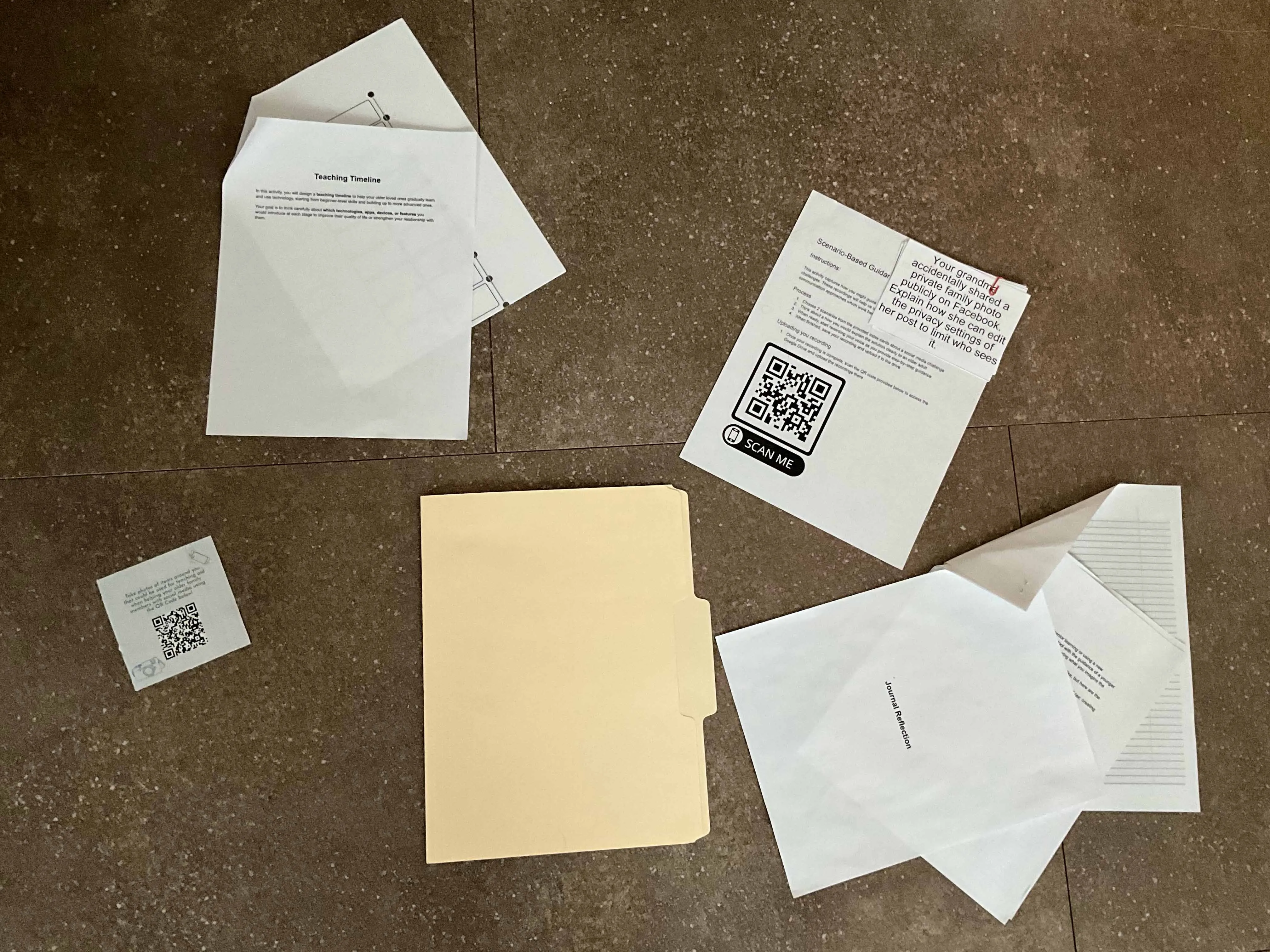 Paper materials of cultural probe